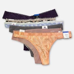 Calvin Klein, INC, Jenni NWT 6 Pack Thong Panties Mixed Styles Size XL Multi